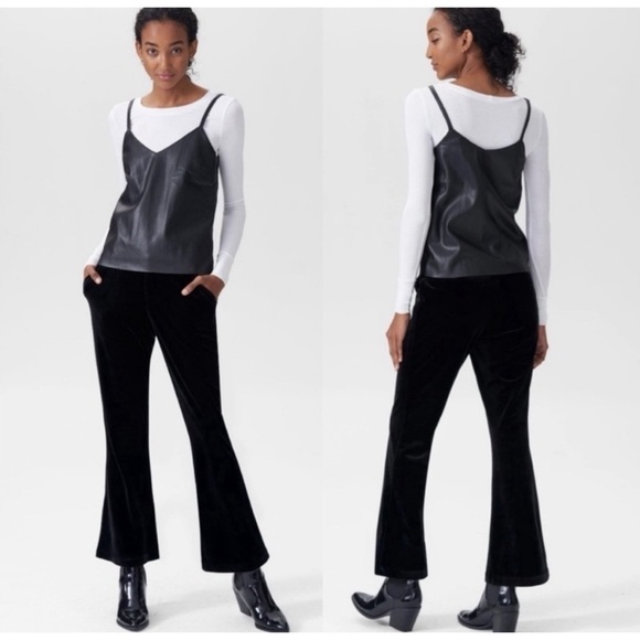 Universal Standard Velvet Farrah Flare Crop Dress Pants Black Size 16 - Picture 2 of 10